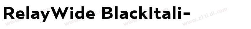 RelayWide BlackItali字体转换